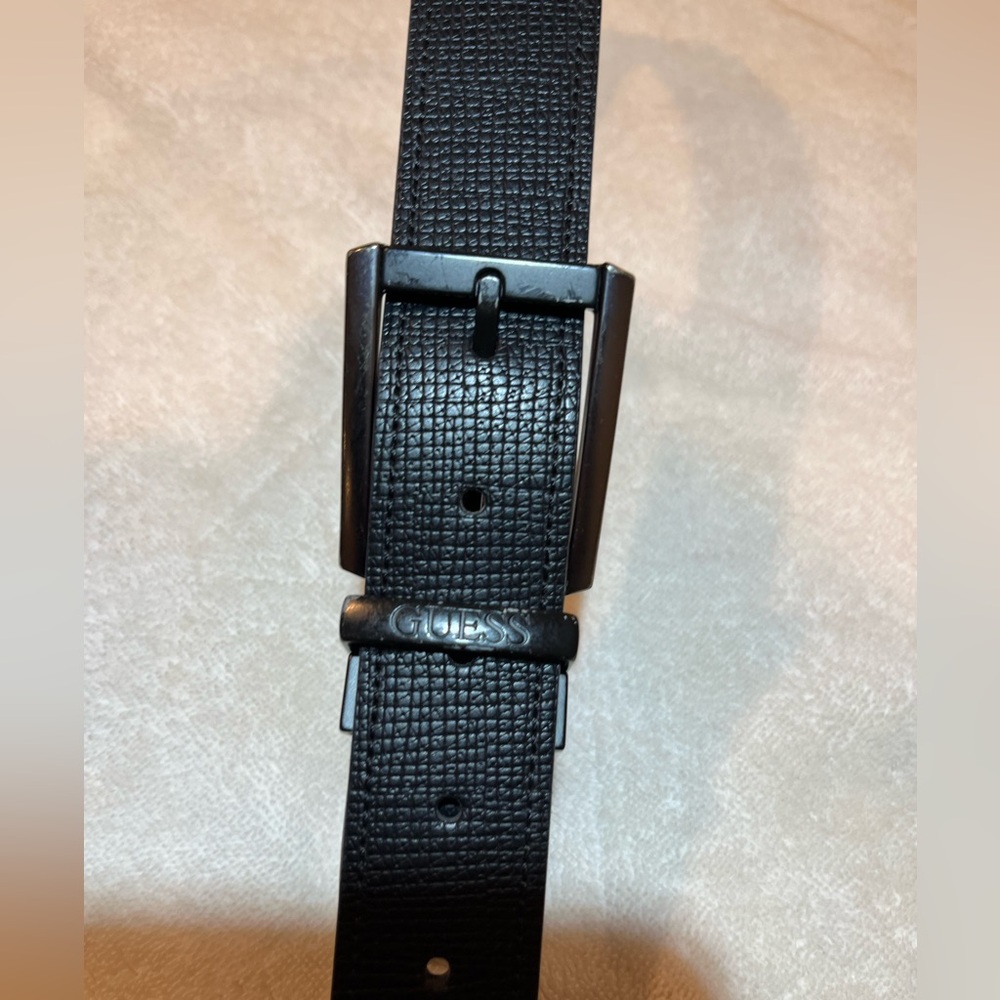 Guess Textured Black Belt Bag